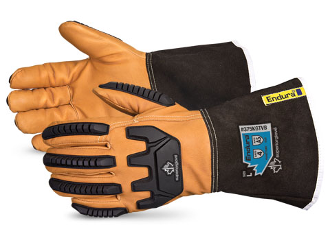 #375KGTVB Superior Glove® Endura® Oilbloc Winter Anti-Impact Kevlar®-Lined Goatskin Driver Cut Gloves